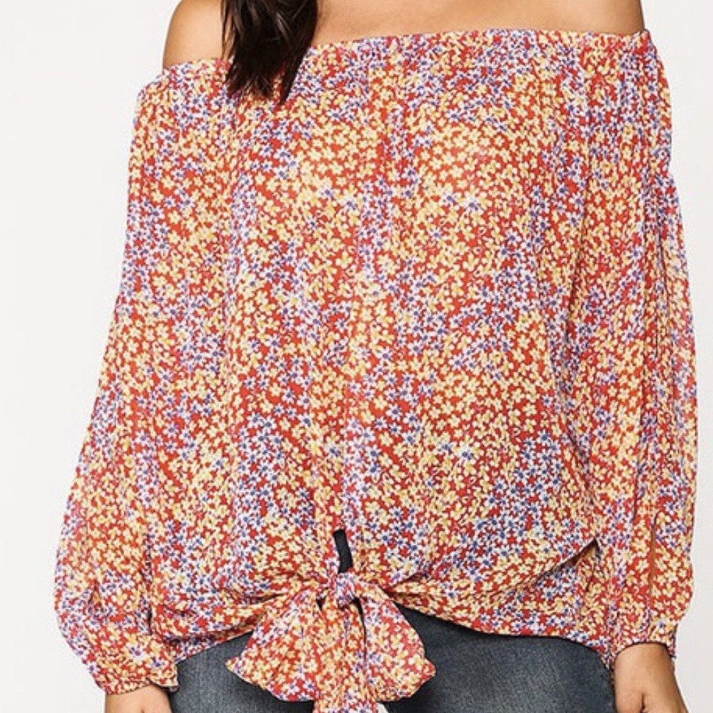 Floral off shoulder top